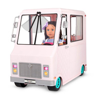 Ciężarówka z lodami i wyposażeniem różowa Sweet stop ice cream truck Our Generation 