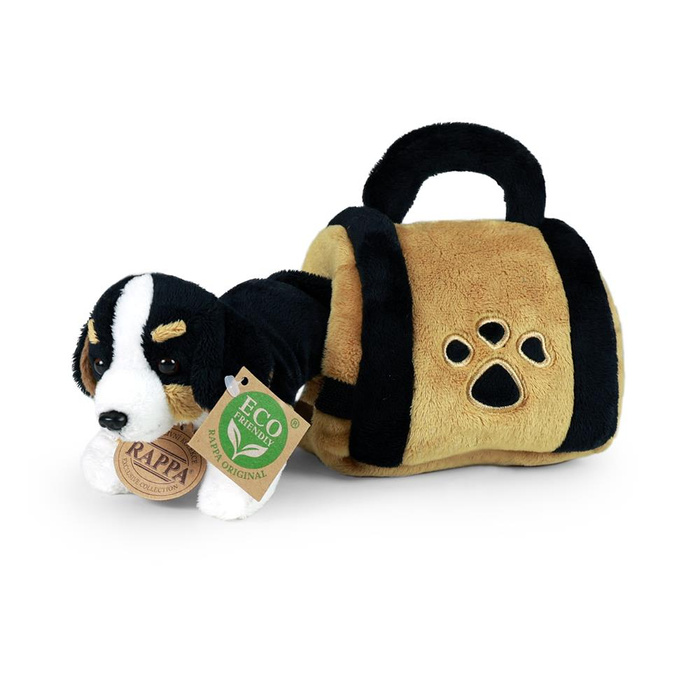 Pluszak dla dzieci piesek Berneński 15 cm w otwieranym transporterze Rappa maskotki