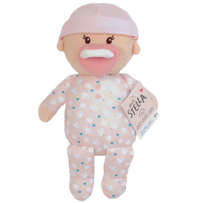 Zestaw dla dzieci lalka Peach i przenośne łóżeczko Love Stella Manhattan Toy