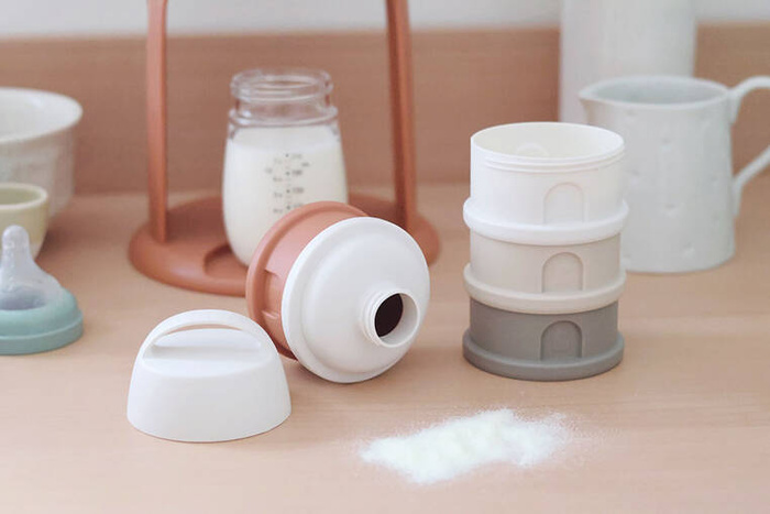 Pojemniki na mleko w proszku 4x110ml cotton white terracotta Beaba