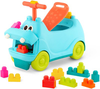Jeździk interaktywny hipopotam dla dzieci z klockami Locbloc Hippo B.Toys