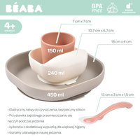 Komplet naczyń z silikonu z przyssawką Terracotta Beaba