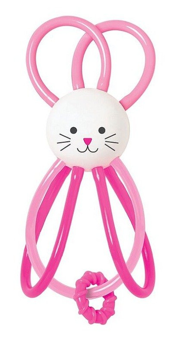 Elastyczny gryzak różowy królik Manhattan Toy