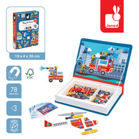Układanka magnetyczna Strażacy Magnetibook Janod