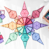 Klocki magnetyczne dla dzieci Pastel Geometry Pack 40 el Connetix