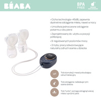 Podwójny laktator elektryczny 2x180 ml Night Blue Beaba