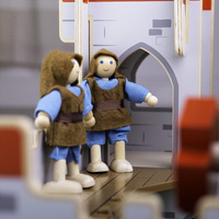 Drewniany zamek do składania Georg Bigjigs Toys