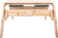 Drewniany stolik ogrodowy dla dzieci z ławką z chowanymi pojemnikami Small Foot