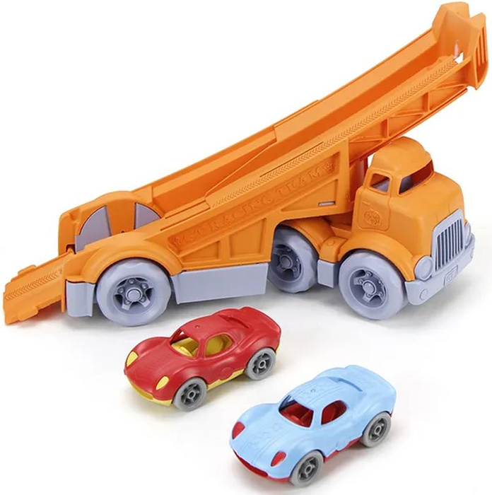 Ciężarówka zjeżdżalnia dla autek Green Toys zestaw z samochodami