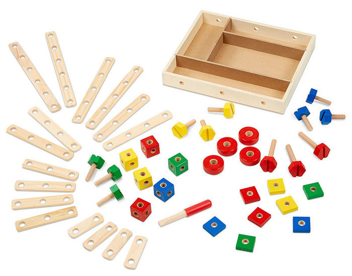 Auto samolot motor dźwig 4w1 zestaw konstrukcyjny z drewna Melissa and Doug