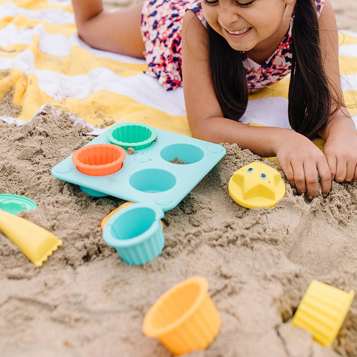 Foremki na plażę do piaskownicy formowanie babki muffinki Melissa and Doug