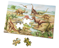 Duże puzzle podłogowe Dinozaury i ich naturalny krajobraz 48 el. Melissa and Doug