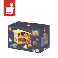 Zabawa w Farmę z drewnianym domkiem Mój pierwszy kurnik Janod