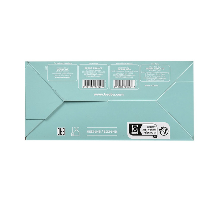 Beaba Komplet naczyń z silikonu pink