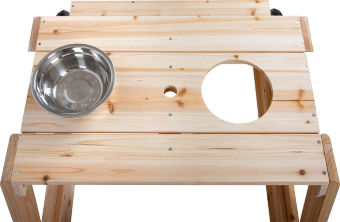 Piaskownica drewniana stolik z ławką zabawa w kuchni zestaw mebli ogrodowych 3w1 Small Foot