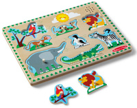 Interaktywna układanka drewniana z dźwiękiem ZOO Melissa and Doug