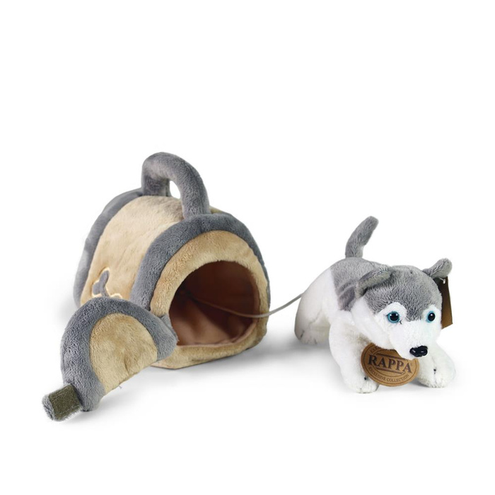 Pluszak dla dzieci piesek Husky 13 cm w otwieranej torebce Rappa maskotki