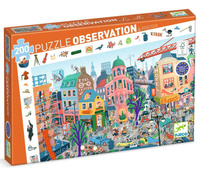 Puzzle dla dzieci obserwacja Miasto 200 elementów Djeco