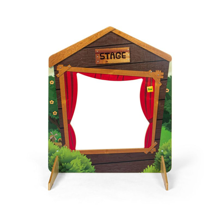 Teatrzyk drewniany moduł do zabawy w odgrywanie ról Erzi