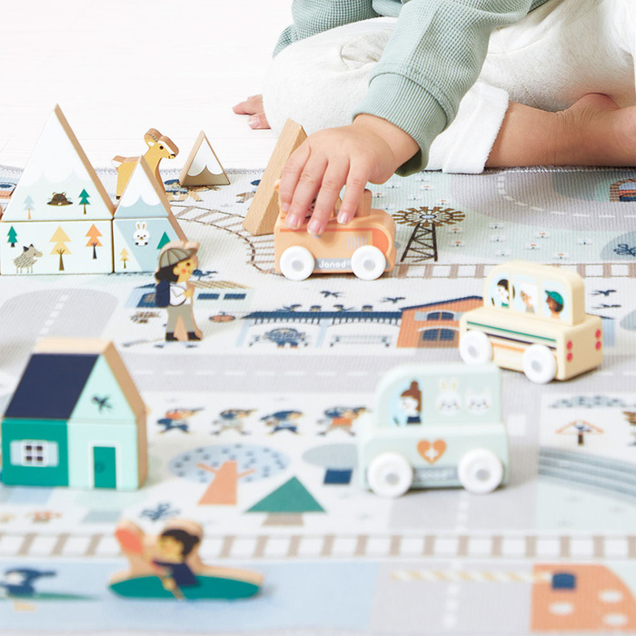 Mata dla dzieci do zabawy z drogą Biała Dolina Cross Roads Janod