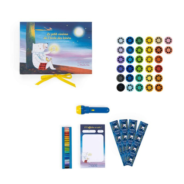Zestaw kino z projektorem 32 historyjki Szkoła rekreacyjna Moulin Roty