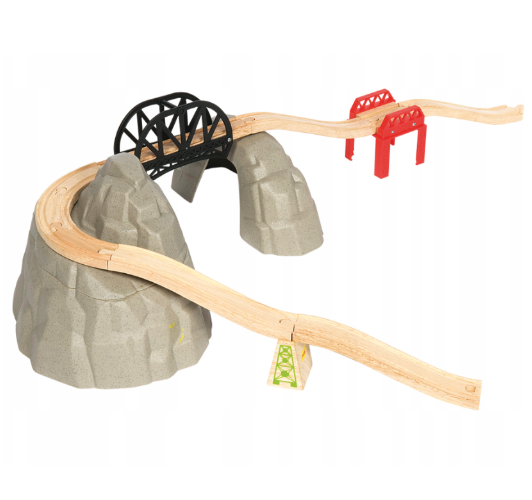 Górski zestaw do kolejki, 12 elementów, Bigjigs Rail