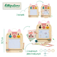 Lilliputiens Kotka Jeanne drewniana Tablica-Znikopis z magnetycznymi klockami