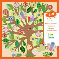 Djeco Drzewa kolorowe Ilustracje do ozdobienia kreatywna Zabawa plastyczna dla dzieci 3–6 lat