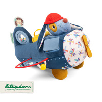 Lilliputiens Piesek Jules Przytulanka aktywizująca Samolot Zabawka sensoryczna i edukacyjna