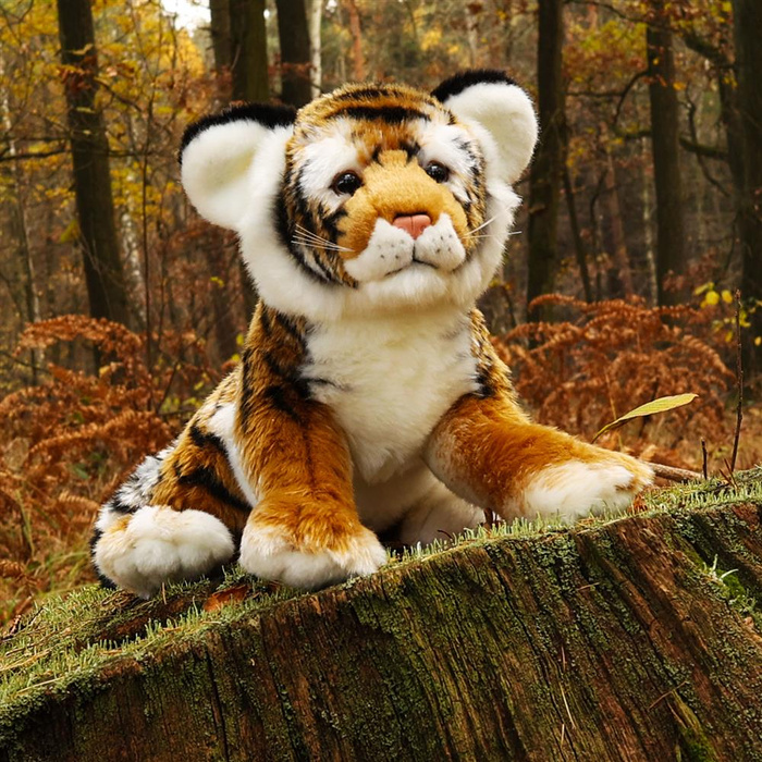 Pluszak dla dzieci leżący tygrys 33 cm Rappa