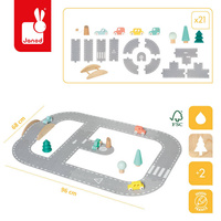 Filcowy tor dla autek z akcesoriami Janod