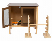 Domek drewniany z akcesoriami dla pluszowych króliczków Astrup