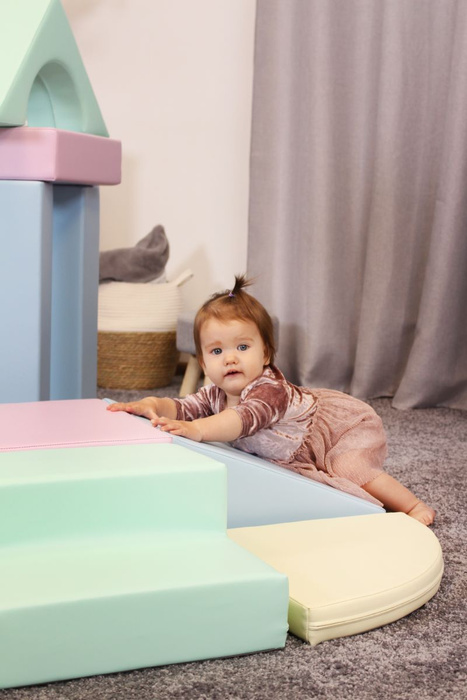 Duże klocki piankowe do wspinaczki i aktywnej zabawy dla dzieci zestaw pastelowy Creativity IGLU