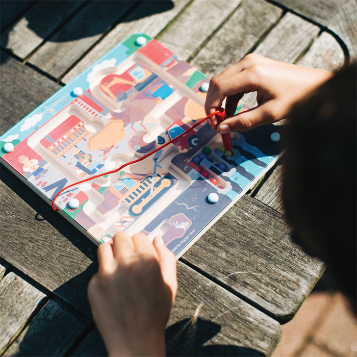 Labirynt magnetyczny Na budowie Bigjigs Toys