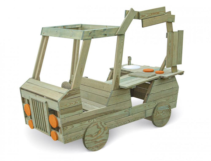Drewniany Food Truck Outdoor Erzi mobilny sklep restauracja