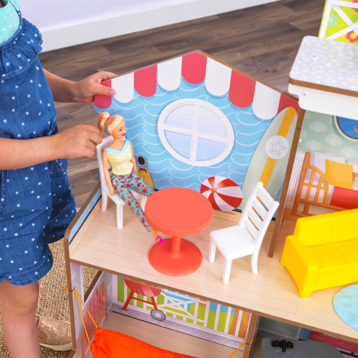 Dwustronny domek dla lalek diabelski młyn Fun Beach House KidKraft 