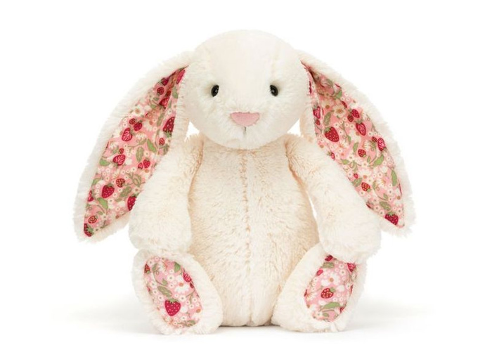 Króliczek z kwiecistymi uszami kremowy Berry 31 cm Jellycat pluszaki dla dzieci