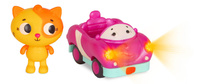 Zestaw 3 miękkich mini samochodzików sensorycznych światło i dźwięk Light Up Cars B.toys