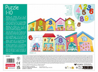 Puzzle dla dzieci Domki zwierzęta i nauka liczenia 1-10 Goula