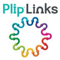 Klocki sensoryczne Plip Links 20 silikonowych półokrągłych elementów Fat Brain Toy