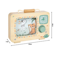 Drewniana pozytywka dla dzieci Telewizor Safari Small Foot