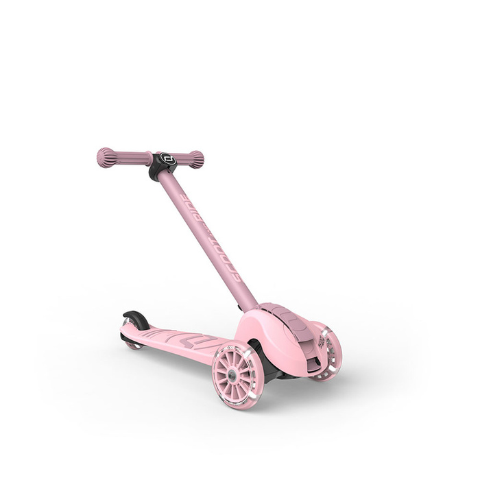 SCOOTANDRIDE Highwaykick 3S Hulajnoga z systemem sterowania 2w1 i kółkami LED składana 3+ Rose