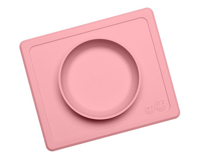 EZPZ Silikonowa miseczka z podkładką 2w1 Mini Bowl pastelowy róż