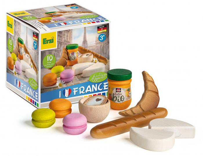 Zestaw do zabawy w gotowanie Francuski posiłek 10 elementów Erzi