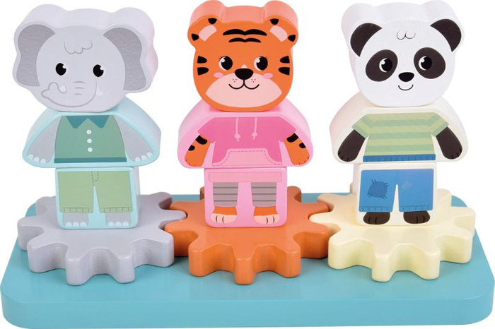 Układanka klocki drewniane na palikach zwierzątka w dżungli Small Foot
