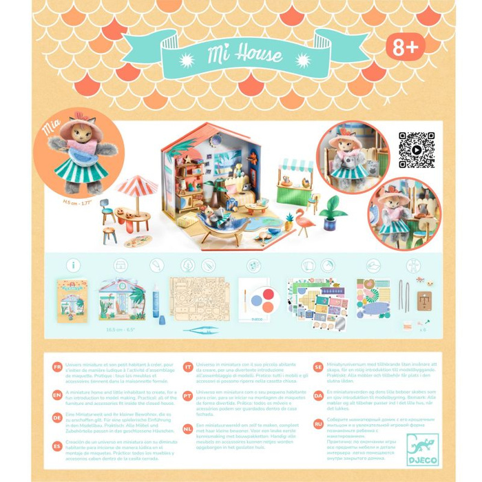 Drewniany domek dla lalek diy mini Mi House Mia Djeco 