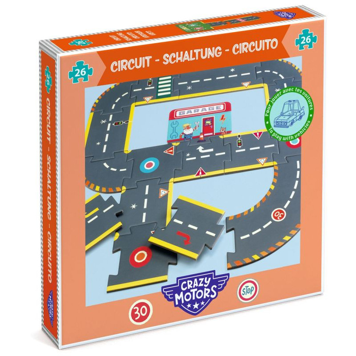 Puzzle kartonowe ULICE CRAZY MOTORS DJ05498