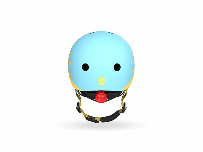SCOOTANDRIDE Dziecięcy Kask XXS-S 1-5 lat światło LED magnetyczne zapięcie Blueberry