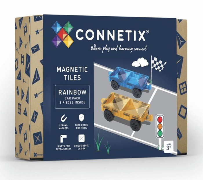 Klocki magnetyczne dla dzieci Rainbow Car Pack Connetix