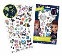 Fosforyzujące tatuaże dla dzieci 75 sztuk Buki